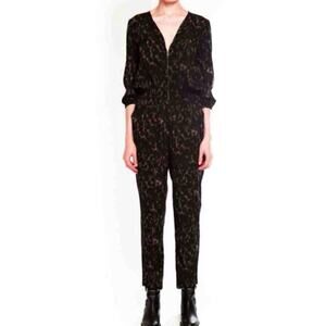 W118 by Walter Baker Leopard Jumpsuit Black M